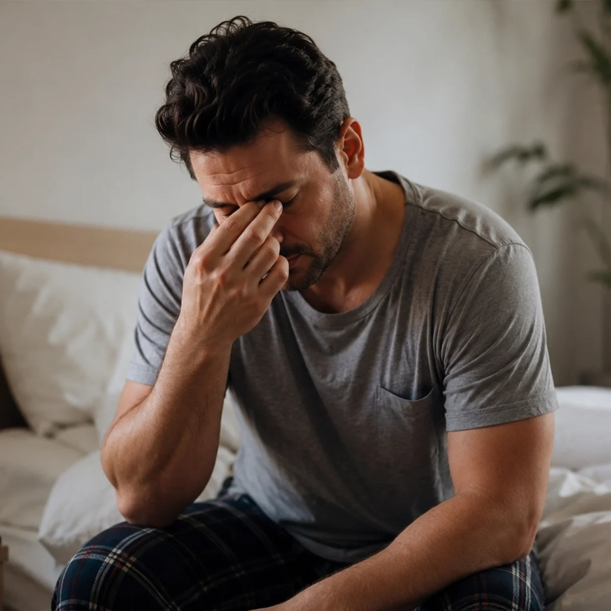 Adult experiencing fatigue that may be associated with sleep-disordered breathing.